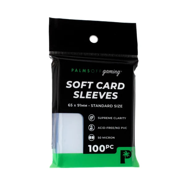 Palms Off - Soft Sleeves 100PC Standard Size Clear
