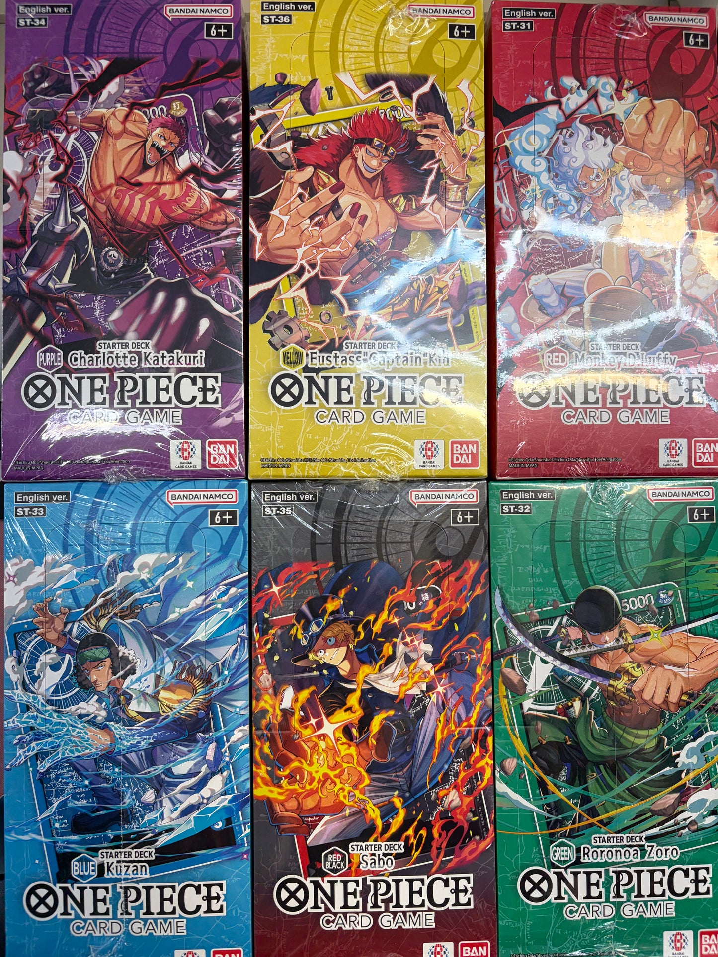 One Piece Starter Deck Bricks Complete Set Sealed - ST-31 - ST-32 - ST-33 - ST-34 - ST-35 - ST-36