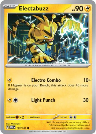 Electabuzz 125-165 Reverse Holo