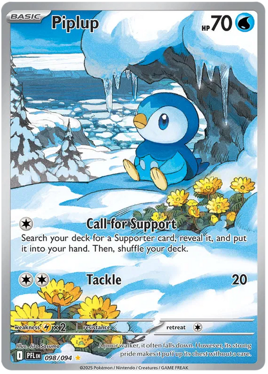 Piplup 098/094 Illustration Rare - Phantasmal Flames