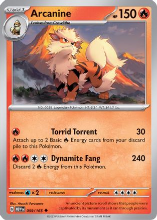 Arcanine 059-165 Reverse Holo