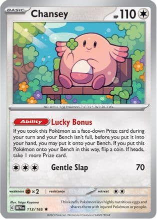 Chansey 113-165 Holo