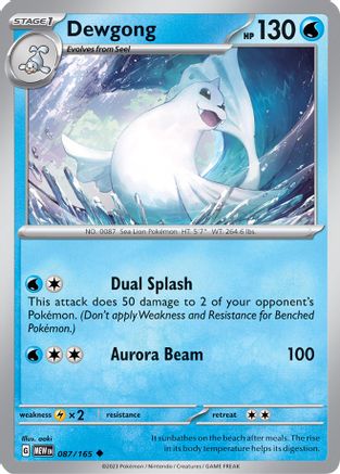 Dewgong 087-165 Reverse Holo
