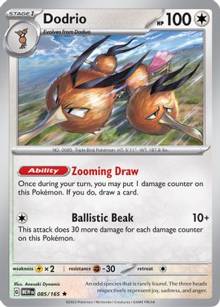 Dodrio 085-165 Reverse Holo