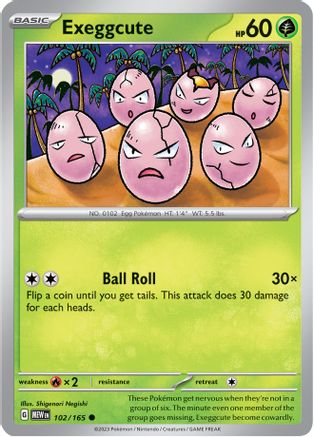 Exeggcute 102-165 Reverse Holo