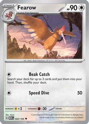 Fearow 022-165 Reverse Holo