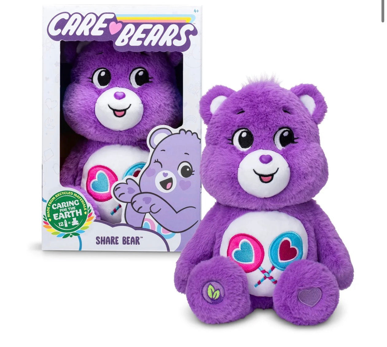 Care Bears Medium Eco Plush - Share Bear