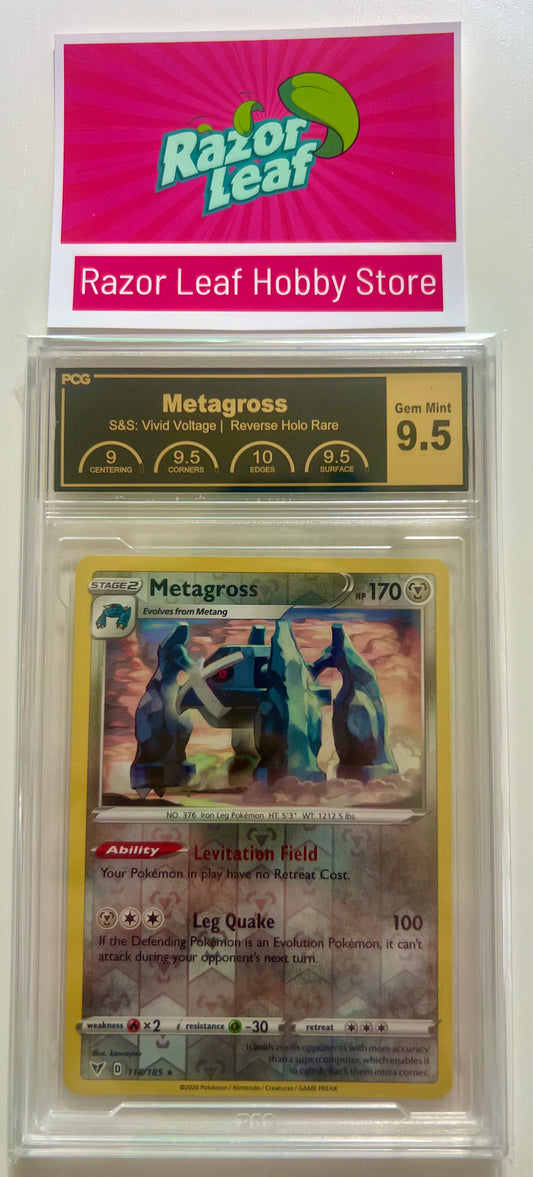 PCG 9.5 Gem Mint METAGROSS Rev Holo 118/185
