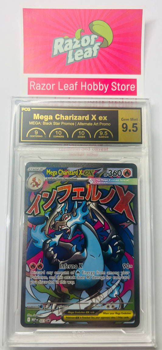 PCG Gem Mint 9.5 Mega Charizard X ex Mega Black Star Promo 023