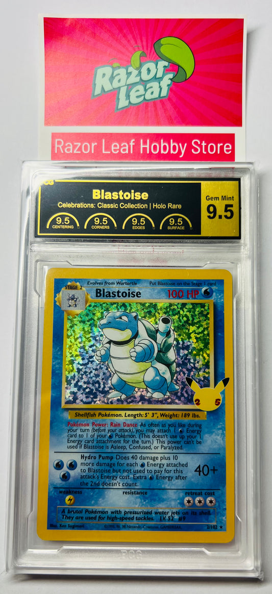 PCG Gem Mint 9.5 Blastoise Celebrations 2/102