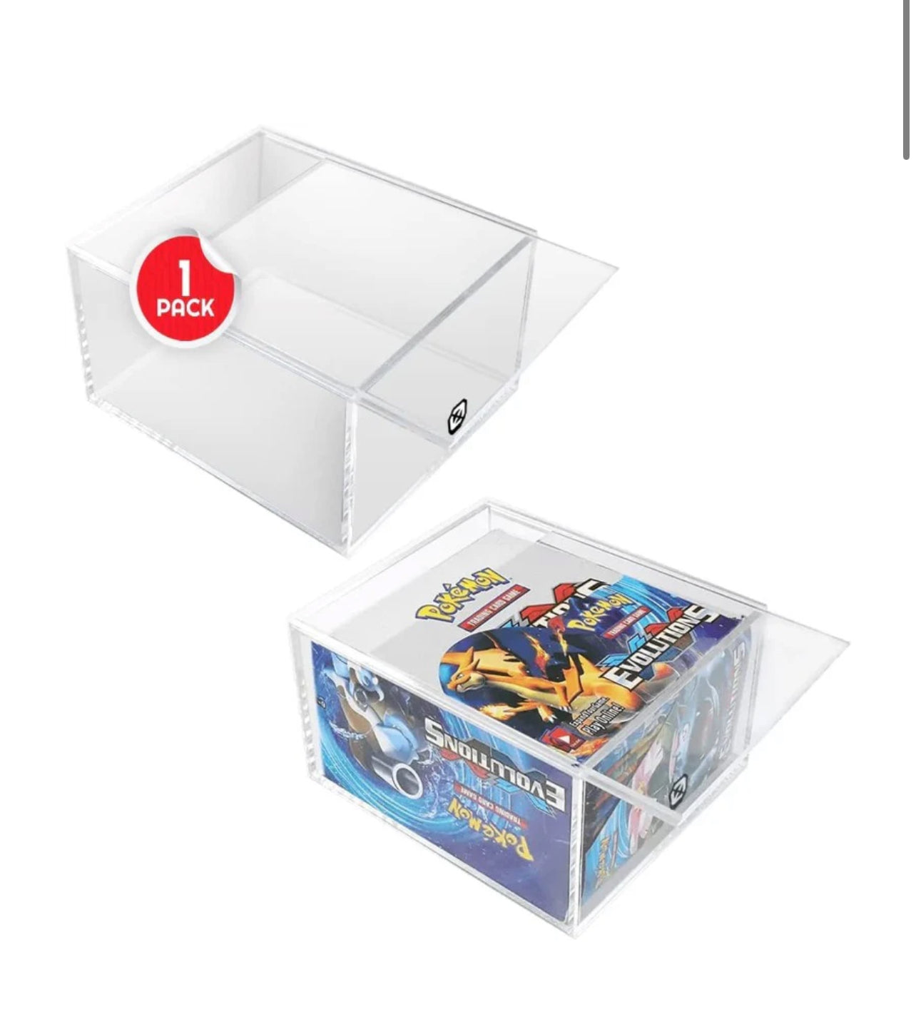 EVORETRO ACRYLIC Pokemon Booster Box Protective Case with Sliding Lid