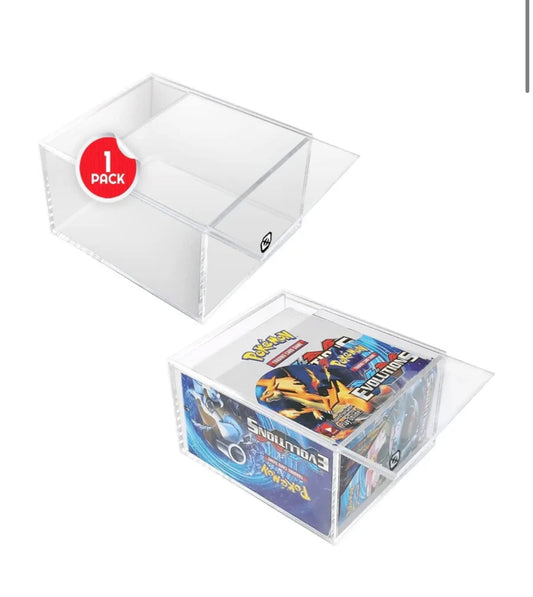 EVORETRO ACRYLIC Pokemon Booster Box Protective Case with Sliding Lid