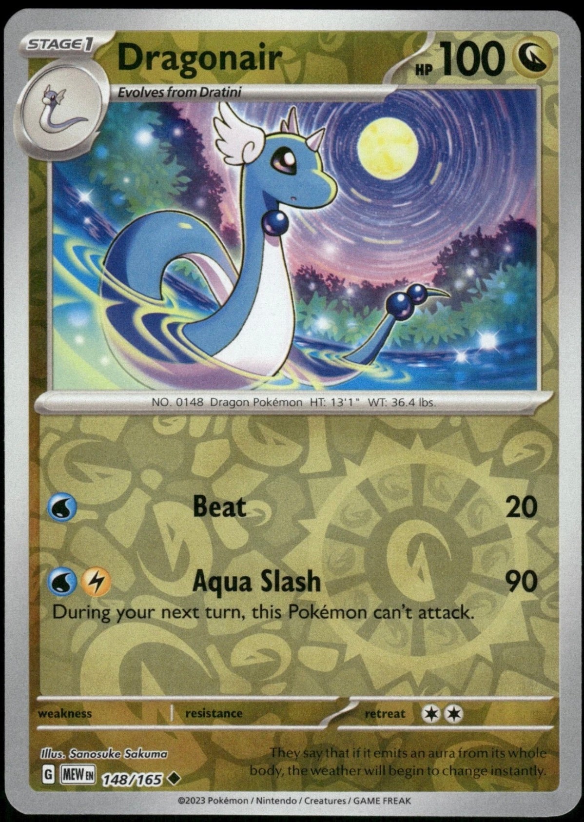 Dragonair Reverse Holo 148/165