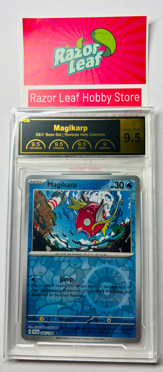 PCG Gem Mint 9.5 SV Base Magikarp Rev Holo 044/198