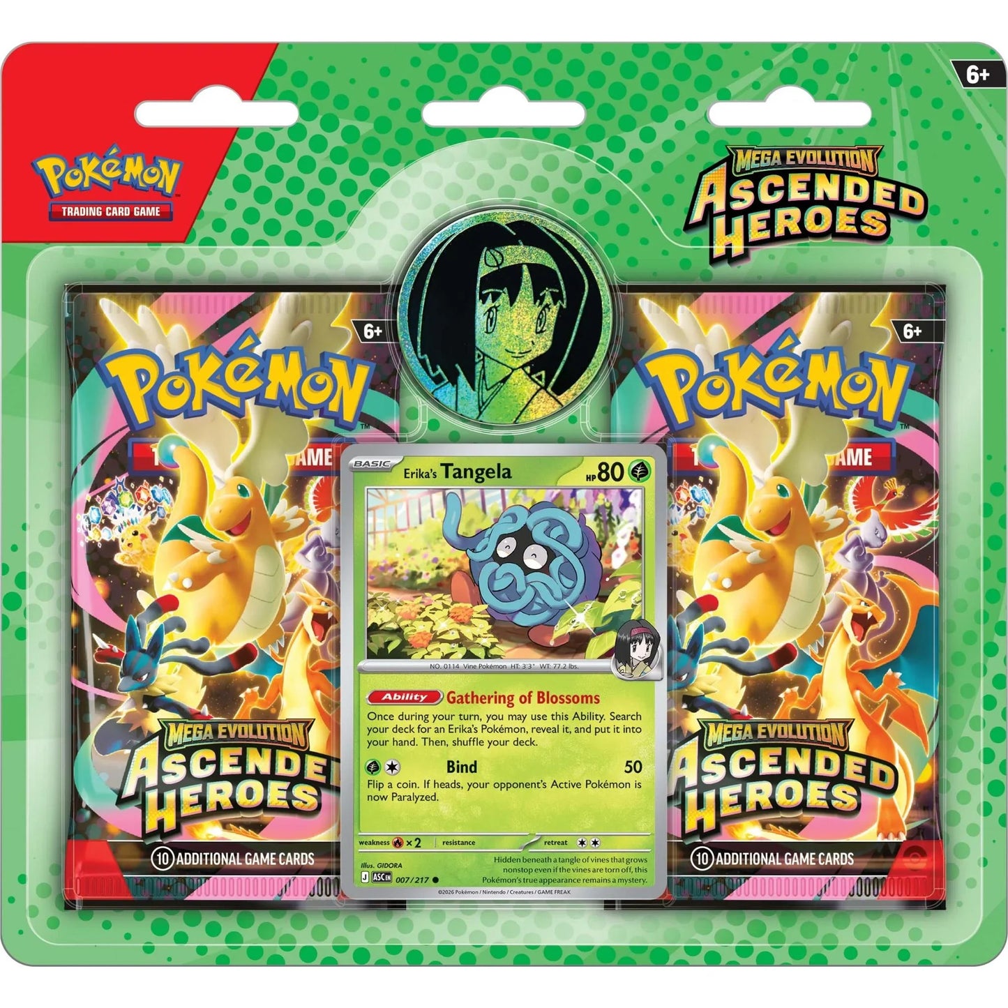 Pokemon TCG - Ascended Heroes 2 Pack Blister Erika/Larry