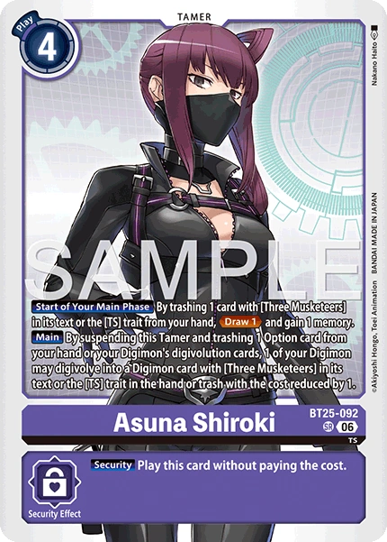 Asuna Shiroki - BT25-092 SR - DIGIMON