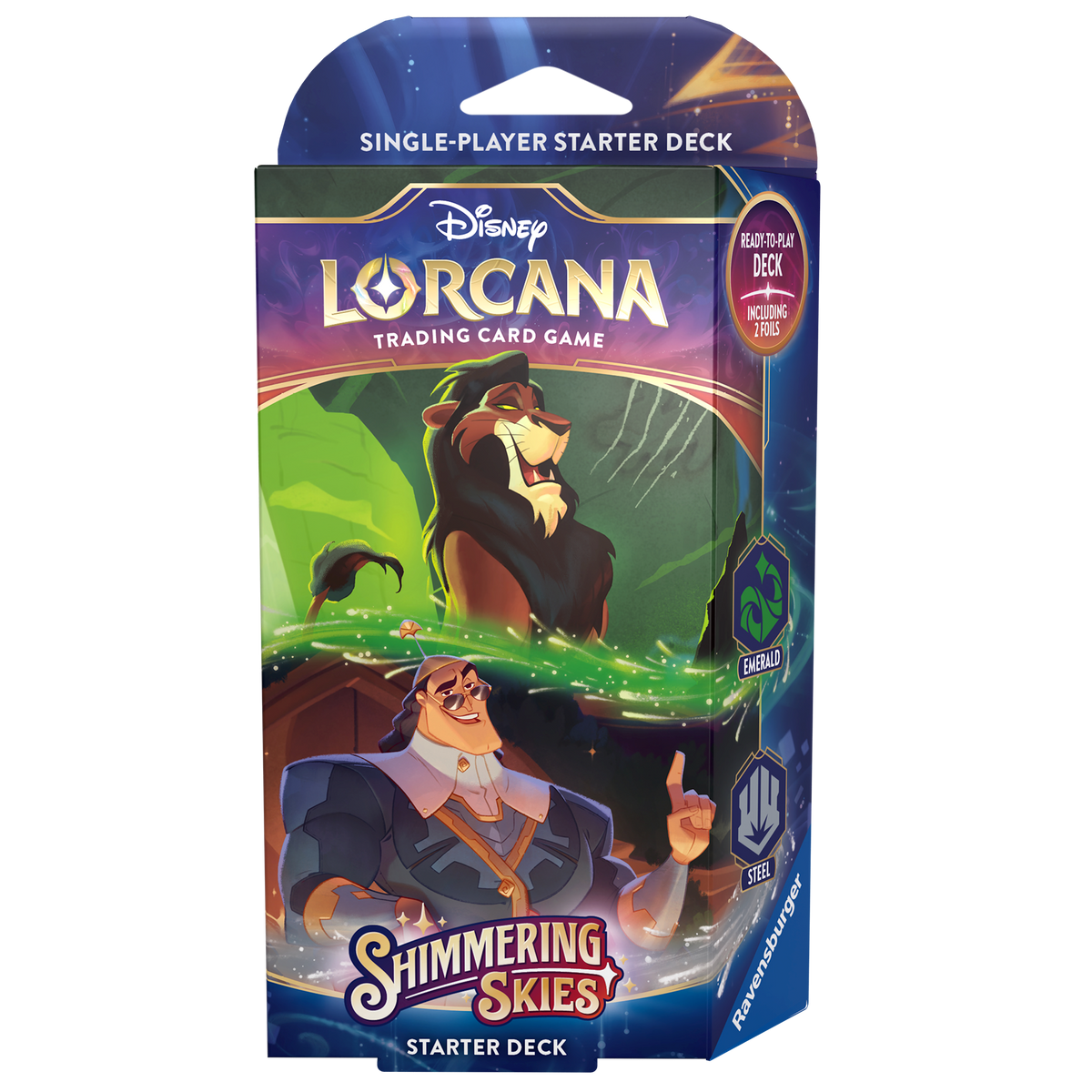 Disney Lorcana TCG: Shimmering Skies Starter Deck - Emerald/Steel