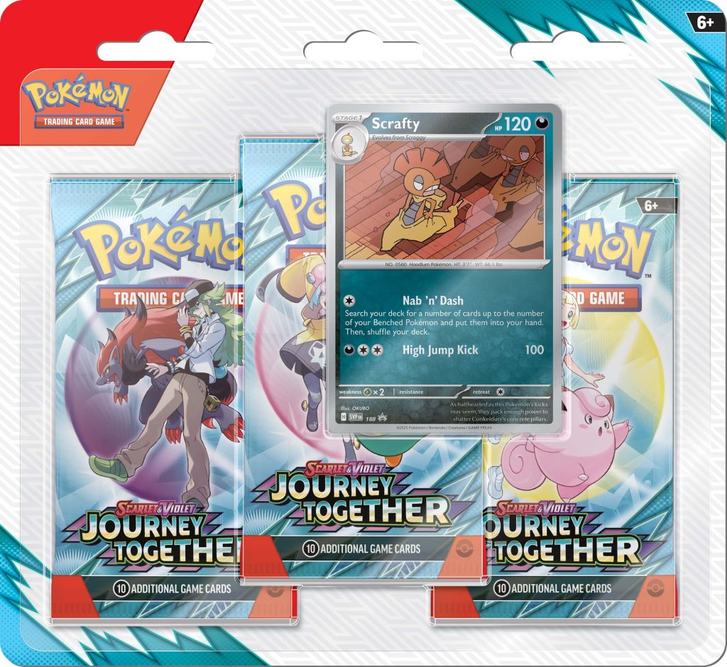 Pokemon TCG - Journey Together 3 Pack Blister