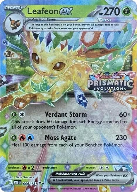 Leafeon 006/131 Prismatic Evolutions Stamped Promo (Sealed)