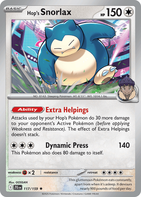 Hop's Snorlax 117/159 Journey Together