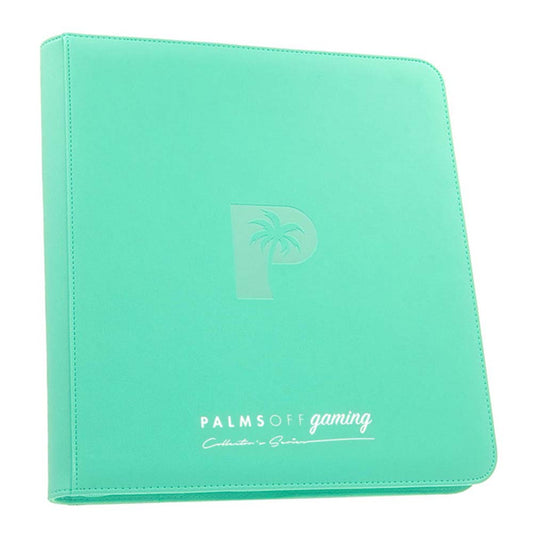 Palms Off Collector’s Series 12 Pocket Zip Binder- TURQUOISE
