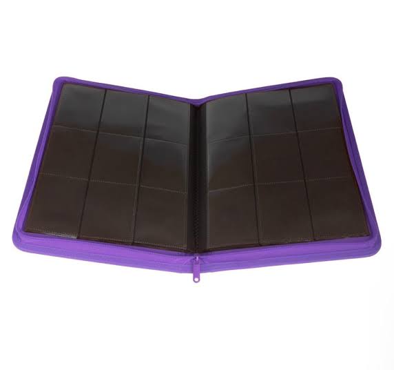 Palms Off Collector’s Series 9 Pocket Zip Binder- PURPLE