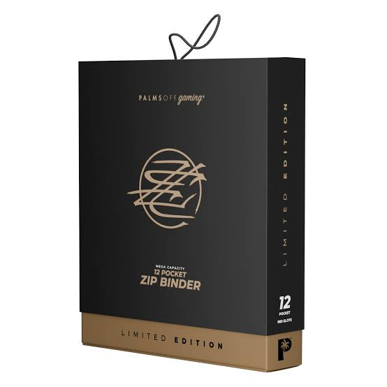Palms Off Limited Ed. Mega Capacity 12 Pocket Binder – Black and Gold (960 slot)