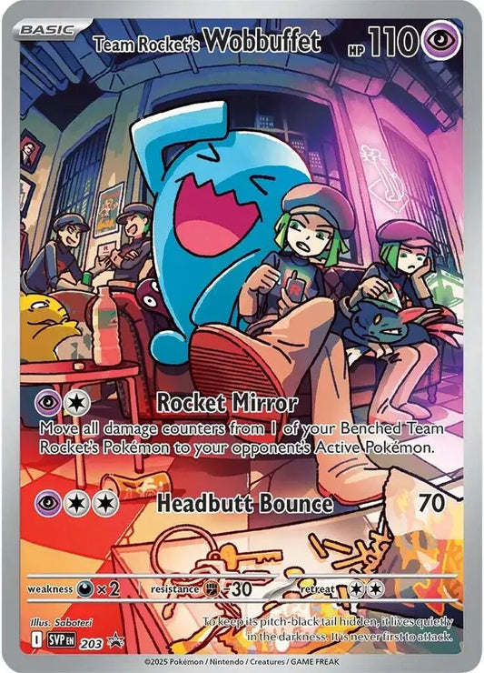 Team Rockets Wobbuffet - (203) Black Star Promo Destined Rivals