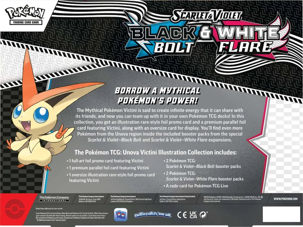 Pokemon TCG - Black Bolt & White Flare Victini Illustration Collection