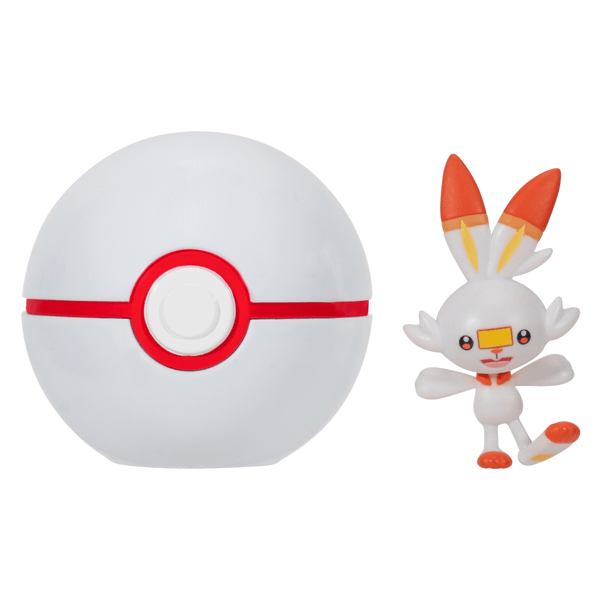 Pokemon Clip N Go Poké Ball Figure - Series 19 - SCORBUNNY