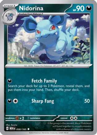 Nidorina 030-165 Reverse Holo