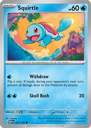 Squirtle 007-165 Reverse Holo