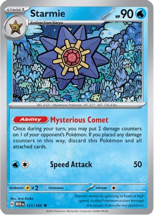 Starmie 121-165 Reverse Holo