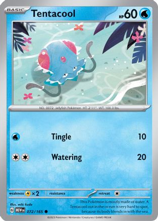 Tentacool 072-165 Reverse Holo