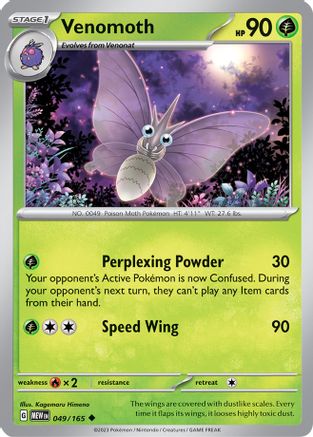 Venomoth 049-165 Reverse Holo