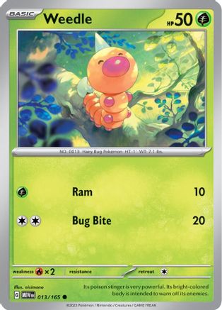 Weedle 013-165 Reverse Holo