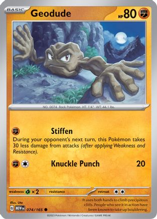 Geodude 074-165 Reverse Holo