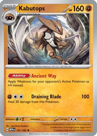Kabutops 141-165 Holo