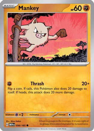 Mankey 056-165 Reverse Holo
