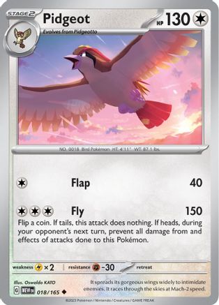 Pidgeot 018-165 Reverse Holo